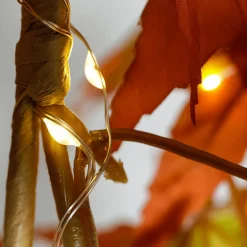 Ahorn-Blätterranke Mit LED, 140 Cm