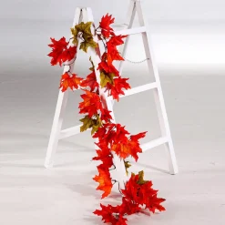 Ahorn-Blätterranke Rot - Grün 180 Cm