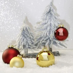 Altrosé Weihnachtskugeln Aus Glas 6 Cm Ø – 24 Stück