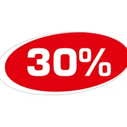 Ankleber "30 %"