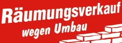 Ankleber "Räumungsverkauf Umbau"