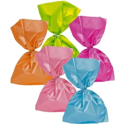 Bunt Sortierte Folien-Geschenkbeutel Matt, 20 X 35 Cm 100 Stück