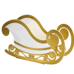 B-Ware Schlitten Gold / Weiß 97 Cm