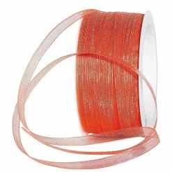 Chiffonband Mit Webkante, 6 Mm, 50 M, Pink