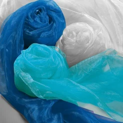 Chiffonstoff, Hellblau, 145 Cm