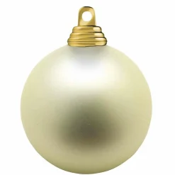 Creme, Matte Weihnachtskugel Aus Schwer Entflammbarem Kunststoff, 20 Cm Ø – Per Stück
