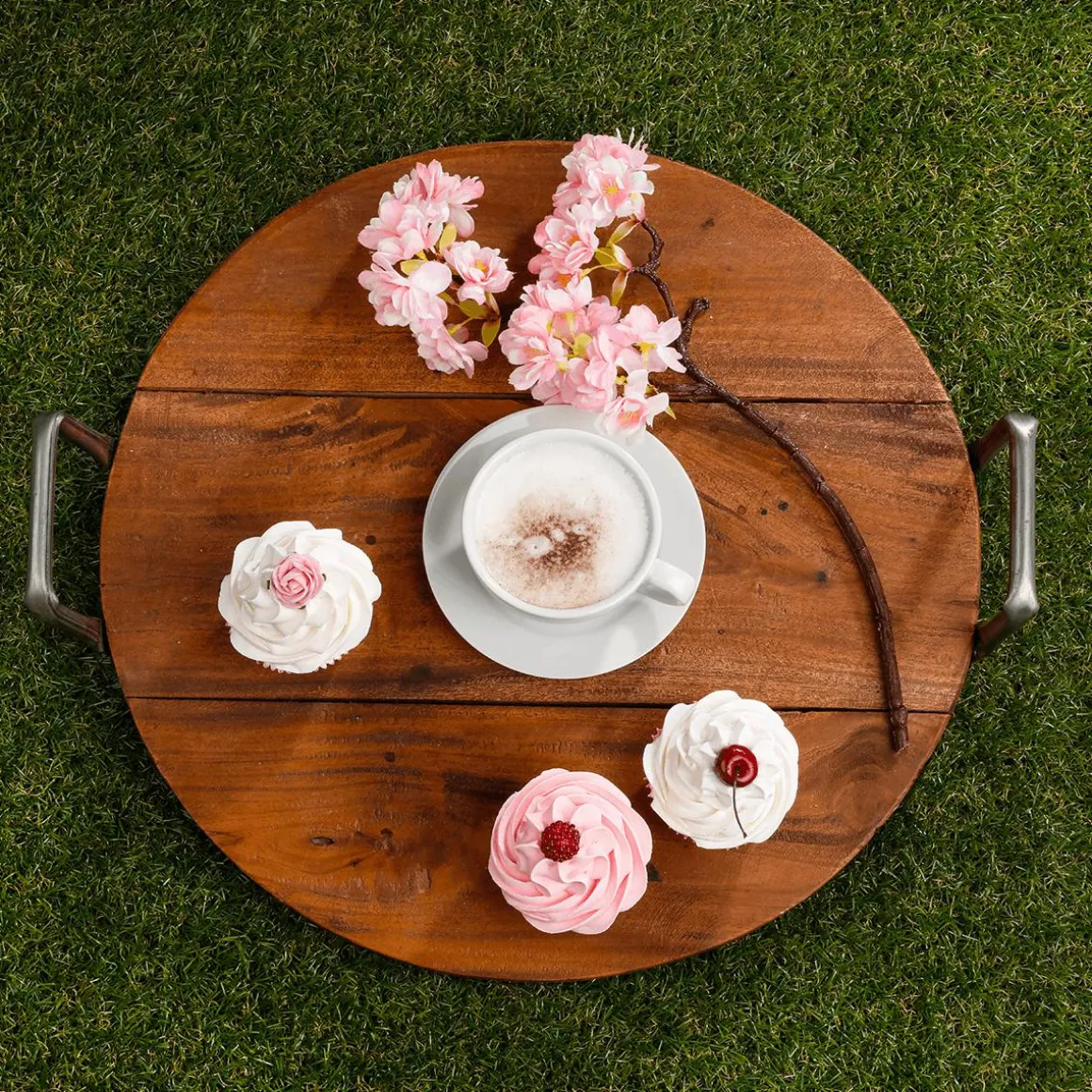 Cupcakes Rosa Lebensmittel-Attrappe, 3 Stück