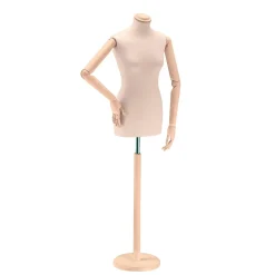 Damen-Schneiderbüste, Büste 72 Cm, Ecru/eiche Hell