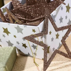 Deko Glitzersterne, Pack á 10 Stück