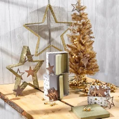 Deko Glitzersterne, Pack á 10 Stück