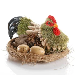 Deko Huhn Im Nest 23 Cm Ø, 16 Cm Hoch