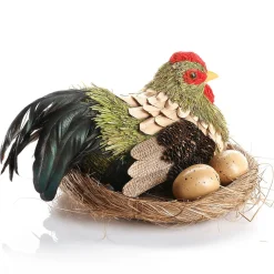 Deko Huhn Im Nest 23 Cm Ø, 16 Cm Hoch