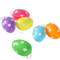 Deko Ostereier 6 Cm, Gepunktet, 6 Stück