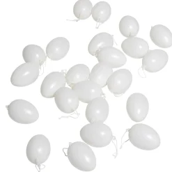 Deko Ostereier Zum Aufhängen 6 Cm, Weiß, 24 Stück