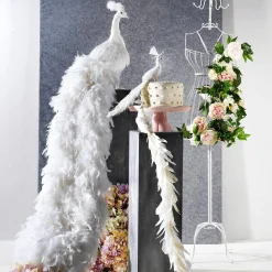 Deko Pfau Weiß, 150 Cm Lang