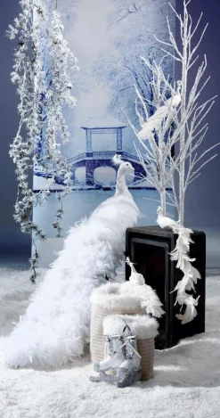 Deko Pfau Weiß, 150 Cm Lang