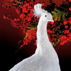 Deko Pfau Weiß, 150 Cm Lang