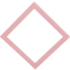 Deko Rahmen Inkl. Paneel 50 X 50 Cm Pastellgelb/rosa