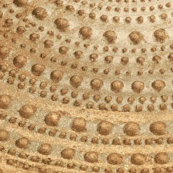 Deko Schale Aus Holz Gold Lackiert 49 Cm Ø Mit Verzierungen