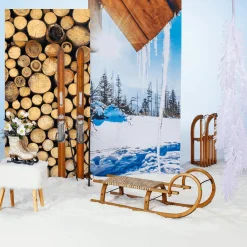 Deko Ski Aus Holz, 140 Cm Lang