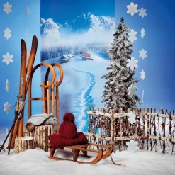 Deko Ski Aus Holz, 140 Cm Lang