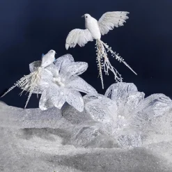 Deko Vogel Weiß 38 Cm