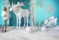 Deko-Elch 210 Cm Hoch, Weiß