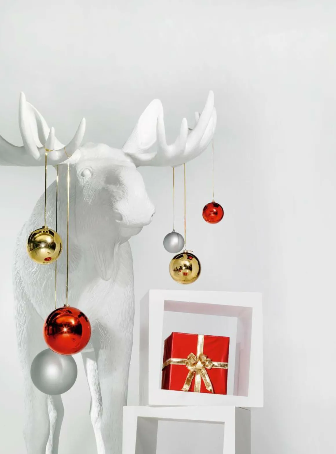Deko-Elch 210 Cm Hoch, Weiß