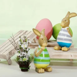 Dekofigur Osterhase Blau, 39 Cm