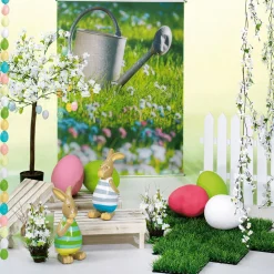 Dekofigur Osterhase Blau, 39 Cm