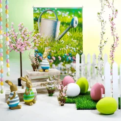 Dekofigur Osterhase Grün, 39 Cm