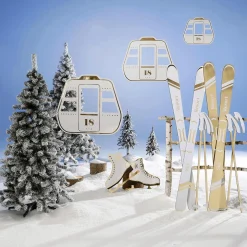 Deko-Holzstämme, Set à 3 Stück