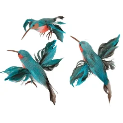 Deko-Kolibris, 3 Stück, Blau