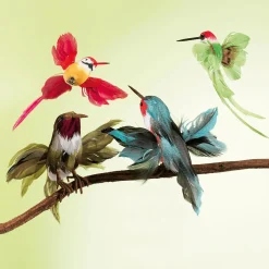 Deko-Kolibris, 3 Stück, Blau