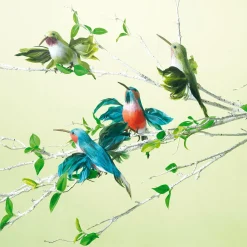 Deko-Kolibris, 3 Stück, Grün