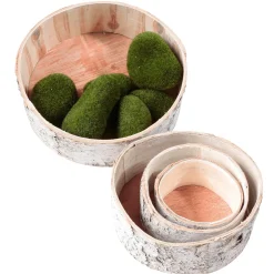 Deko-Moossteine, 6 Stück