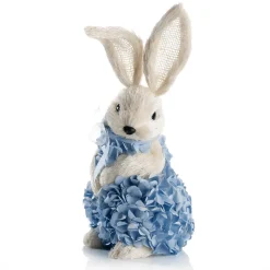 Deko-Osterhase Im Hortensienkleid Blau 30 Cm