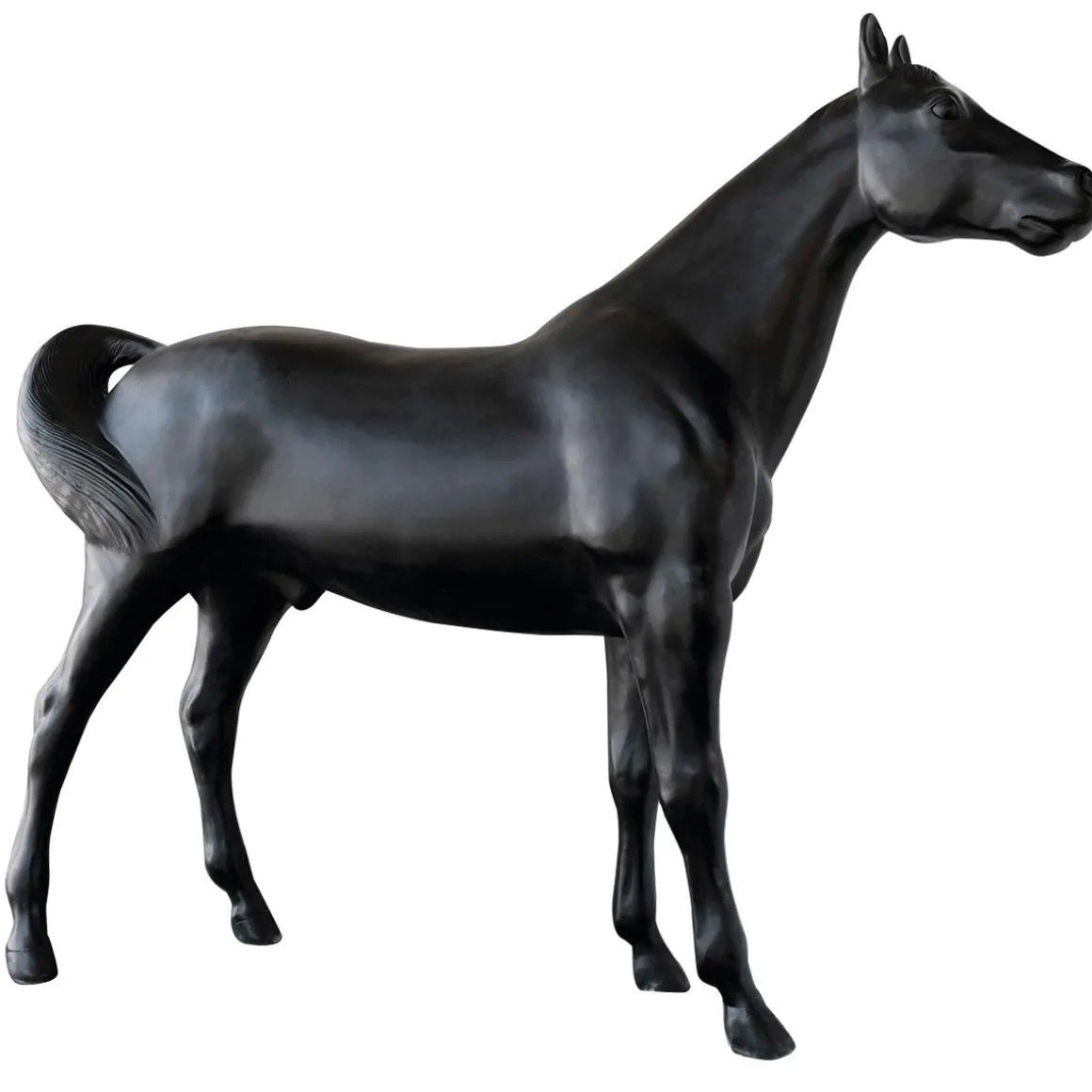 Deko-Pferd 195 Cm Hoch, Schwarz