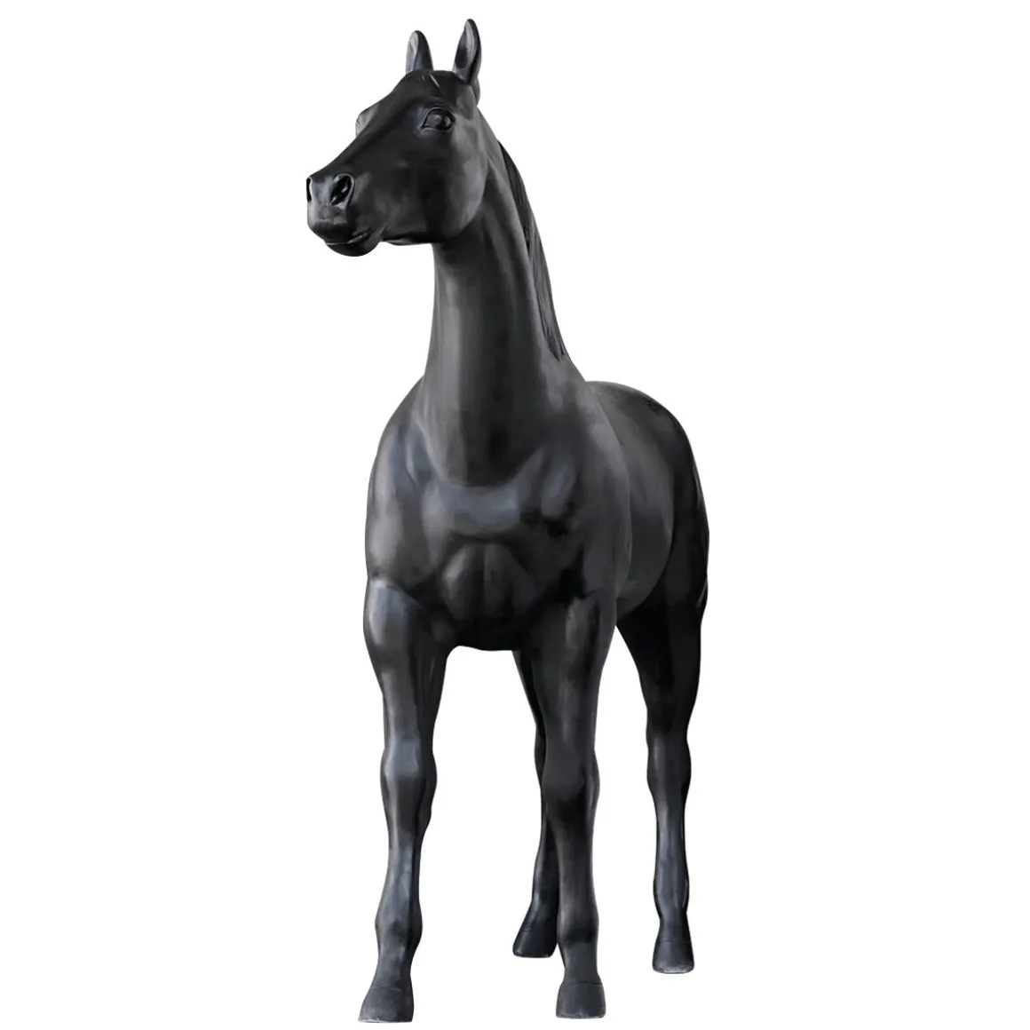 Deko-Pferd 195 Cm Hoch, Schwarz
