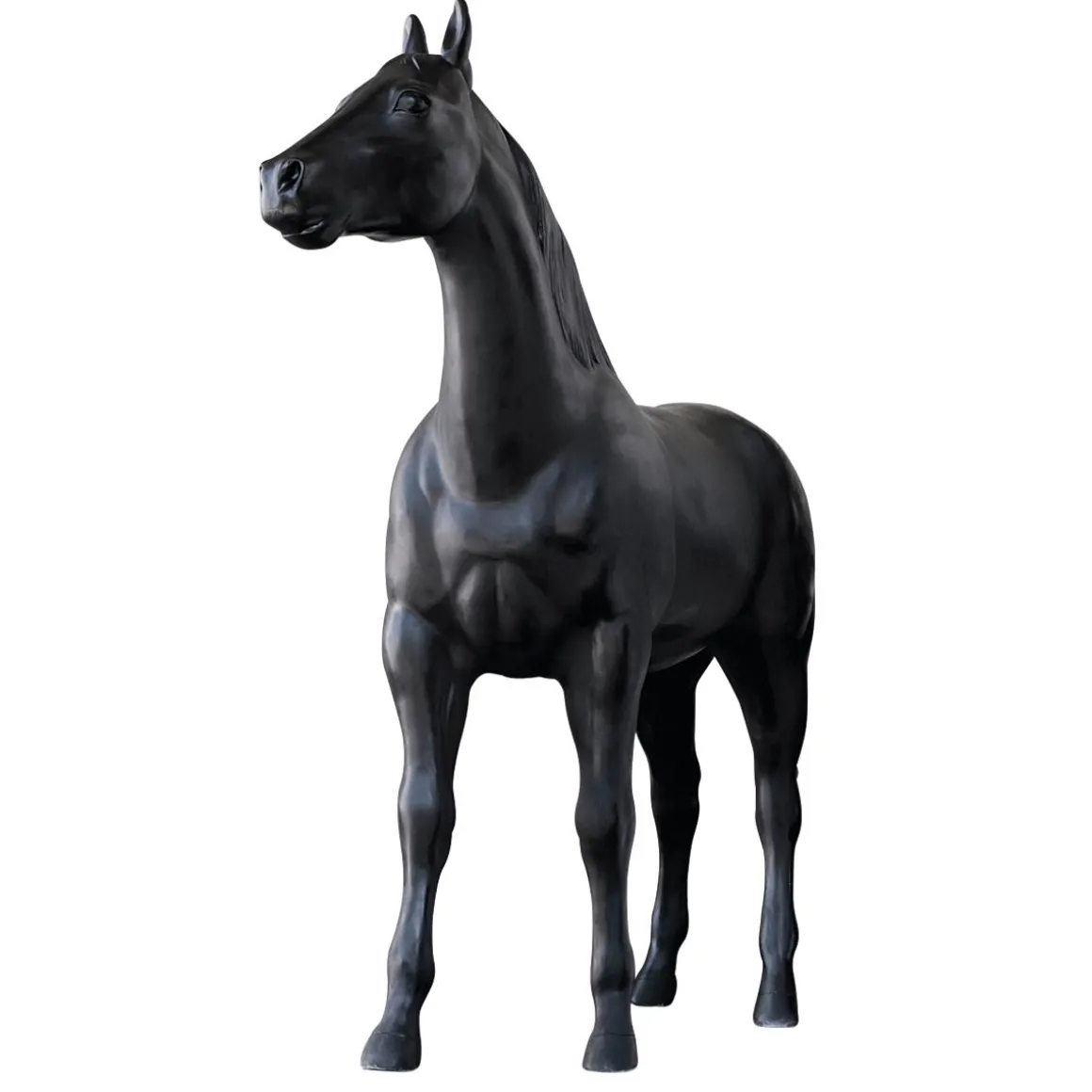 Deko-Pferd 195 Cm Hoch, Schwarz