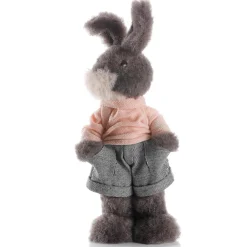 Deko-Plüsch-Oster-Hase 40 Cm Hoch, Grau