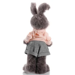 Deko-Plüsch-Oster-Hase 40 Cm Hoch, Grau