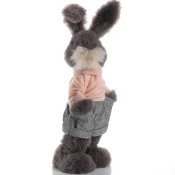 Deko-Plüsch-Oster-Hase 40 Cm Hoch, Grau