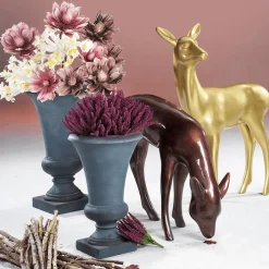 Deko-Reh Stehend 115 Cm Hoch, Gold Metallic