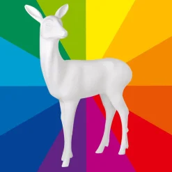 Deko-Reh Stehend 115 Cm Hoch, Wunschfarbe