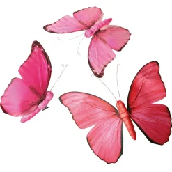 Deko-Schmetterling "Flamingo Pink", 28 Cm, 3 Stück