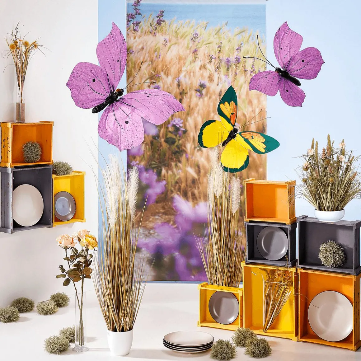 Deko-Schmetterling Lila, 50 Cm