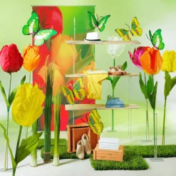 Deko-Schmetterlinge Grün 40 Cm 3 Stück