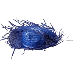 Deko-Strohhut Blau, 40 Cm Ø