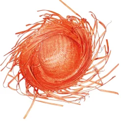 Deko-Strohhut Orange, 40 Cm Ø